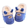 thumbnail image 1 of Fozruso Cute Cartoon Boys Slippers For Winter Cozy And Warm Kids Indoor Footwear Toddler And Big Kid Designs,Plush Fleece Lined Slippers Sizes 8.5 Little Kid(2-2.5 Years), 1 of 4