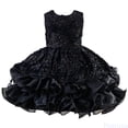 thumbnail image 1 of Fozruso Dresses for School Casual Girls' Evening Dress High End Rose Sequined Puffy Dress Children's Birthday Party Dress 6 13 Years Sizes 6-7 Years, 1 of 7