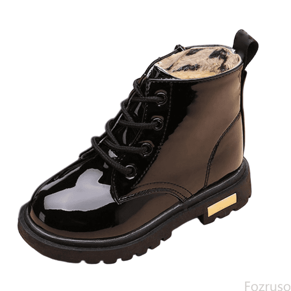 Fozruso Durable Kids For Boys And Girls Short Boots With Warm For Cold Weather Comfortable Stylish Footwear For Preschool To Preteen Age,Girls Boots Sizes 13 Little Kid(7-8 Years)