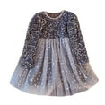 thumbnail image 1 of Fozruso Fairy Like Sequin Dress For Girls With Versatile Long Sleeve Net Skirt Little Girls Short Sleeve Dresses,Sizes 18-24 Months, 1 of 6