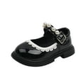 thumbnail image 1 of Fozruso Fashion Autumn Toddler And Girls Casual Shoes Thick Sole Round Toe Buckle Dress Shoes Sizes 8 Toddler(Black), 1 of 4