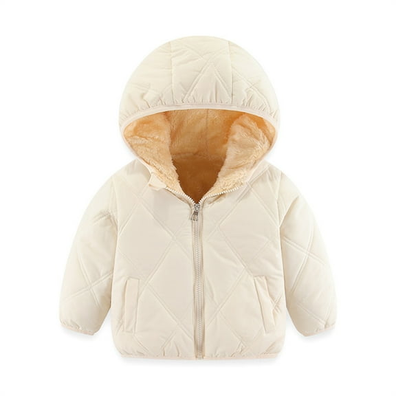Fozruso Jacket Casual 18-24 Months,Baby Girls Winter Coats Toddler Outerwear Snow Jackets Boys Warm Clothes Beige