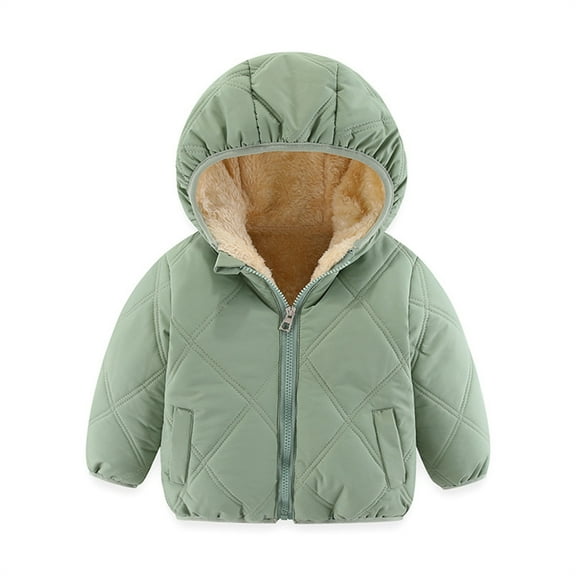 Fozruso Jacket Casual 18-24 Months,Baby Girls Winter Coats Toddler Outerwear Snow Jackets Boys Warm Clothes Green