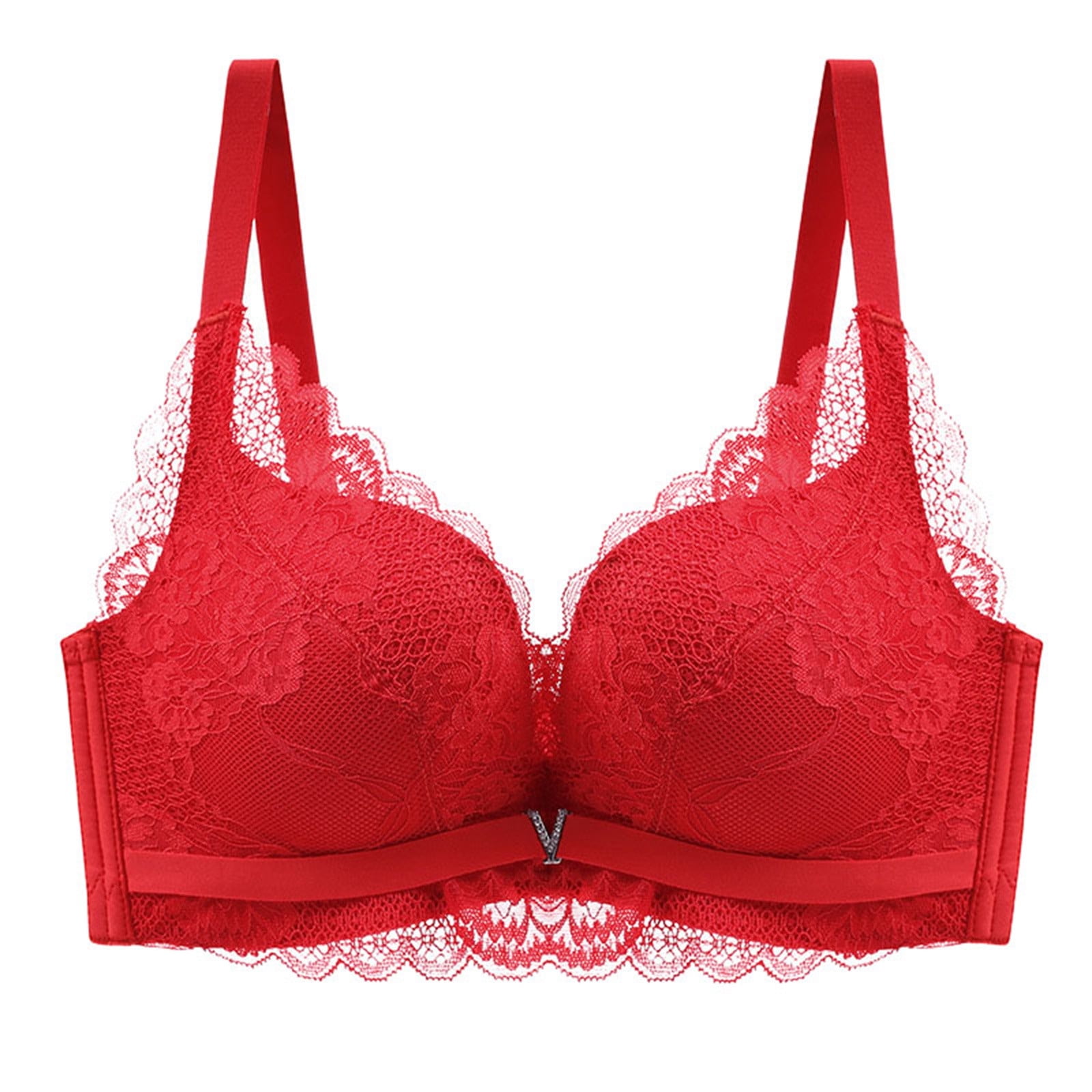 Fozruso Full Coverage Bras Women's Sexy Lace Wireless Bra For Small