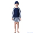 thumbnail image 1 of Fozruso Full Coverage Swimwear For Girls Long Sleeve Swim With Skirt Rash Guard Swim 2 Piece Swimwear Sets Sizes 10-11 Years, 1 of 4