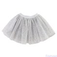 thumbnail image 1 of Fozruso Girl's Layered Sequins Tutu Skirt, Tulle Princess Sparkle Party Dance Skirt for Toddler and Kids (Silver), 1 of 7