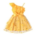 thumbnail image 1 of Fozruso Girls A Line Dress Girls Dress One Shoulder Formal Ruffle Trim Birthday Party Mesh Dresses Sizes 3-4 Years, 1 of 6