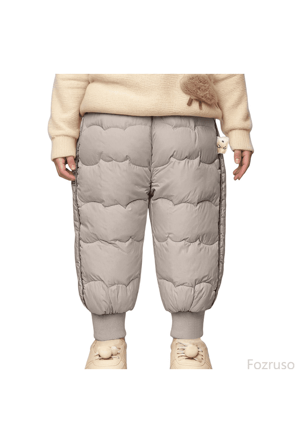 Girls Active Jogger Pants Girls Down Silk Pants Winter Warm Insulated Trousers For Toddlers And Toddlers Soft Lightweight Cold Weather Sizes 7-8 Years