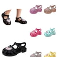thumbnail image 1 of Fozruso Girls Ankle Strap Sandals,Sizes 9.5 Little Kid,Fashionable Girls Jelly Open Toe Sandals Breathable Beach Shoes Soft Sole Summer Casual Footwear For Toddlers And Kids, 1 of 7