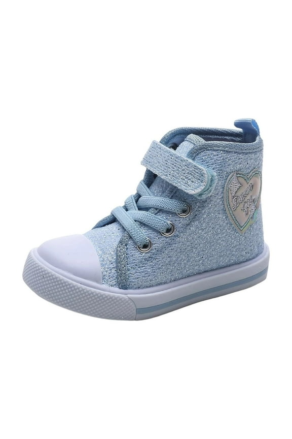 Girls Canvas Sneakers High Top Casual Shoes For Toddlers Non Slip Lightweight Shoes With Detail For Everyday Wear Walking Sneakers,Sizes 6(12-15 Months)