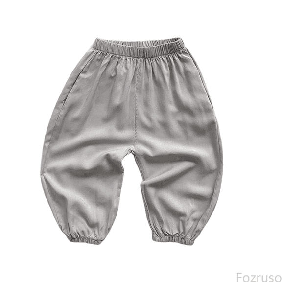 Fozruso Girls Cargo Jogger Pants Child Toddler Boys Girls Elastico Pants Casual Summer Holiday Solid Trousers Sizes 18-24 Months