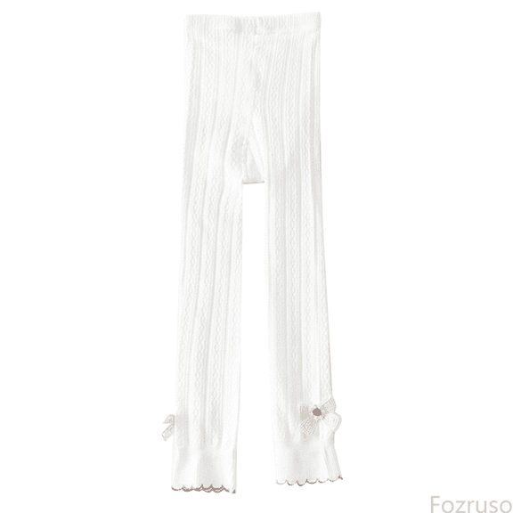 Fozruso Girls Cargo Jogger Pants Girls Leggings 2Pcs Toddler Girls Tights Pants With Lace Bow Decoration Sizes 18-24 Months