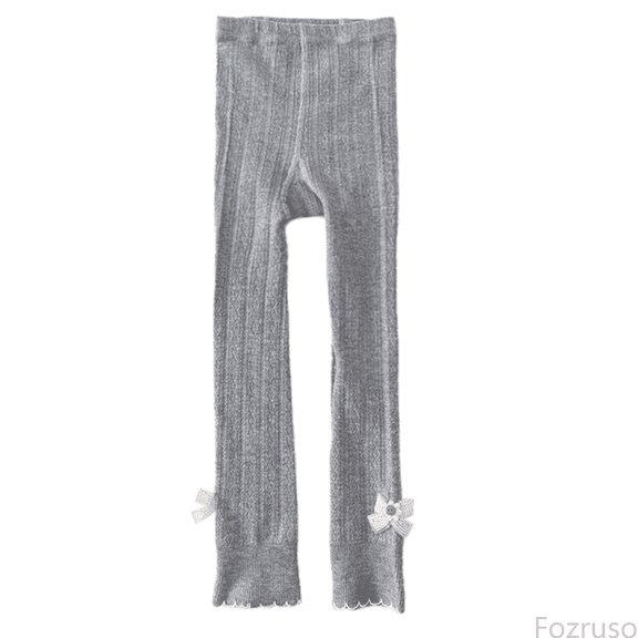 Fozruso Girls Cargo Jogger Pants Girls Leggings 2Pcs Toddler Girls Tights Pants With Lace Bow Decoration Sizes 4-5 Years