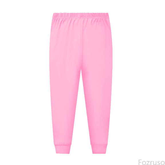 Fozruso Girls Cargo Jogger Pants Toddler Boys Girls Solid Prints Nightwear Long Pants Sizes 2-3 Years