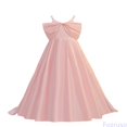 thumbnail image 1 of Fozruso Girls' Casual Dress Girls' Party Dress With Satin Bodice Sleeveless Bow Detail Wedding Birthday Dress,8-9 Years, 1 of 7