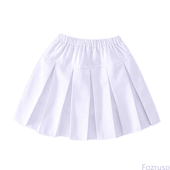 Fozruso Girls Casual Dresses Girls Pleated Skirt For School Elastic Waist Casual Daily Wear Children A Line Mini Skirt For Teen Girls And Kids Sizes 5-6 Years