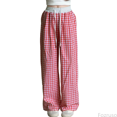 thumbnail image 1 of Fozruso Girls Casual Pants Girls Pants Casual Straight Leg Checkered Print Elastic Waist Comfortable Daily Wear For Kids Age 6 15 For School Outdoor Vacation Spring Summer Fall Sizes 160, 1 of 6