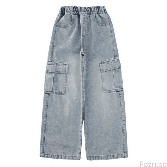 Fozruso Girls Casual Pants Stylish Girls Pants For Everyday Play Embroidered Straight Leg Trousers For Tween Girls 6 15 Perfect For Casual Outings And Activities Sizes 12-13 Years