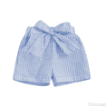 thumbnail image 1 of Fozruso Girls Casual School Pants Toddler Toddler Boy Girl Shorts Gingham Plaid/Seersucker Shorts Summer Casual Bow Elastic Waist Shorts Pants Bottoms Sizes 9-12 Months, 1 of 3