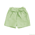 thumbnail image 1 of Fozruso Girls Casual School Pants Toddler Toddler Boy Girl Shorts Gingham Plaid/Seersucker Shorts Summer Casual Bow Elastic Waist Shorts Pants Bottoms Sizes 18-24 Months, 1 of 3