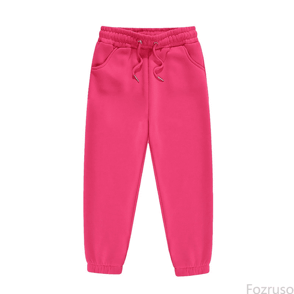 Fozruso Girls Chino Pants Girls' Autumn Winter Style Long Pants Sports Elastic Pants Boys Pants Sizes 3-4 Years