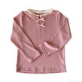 thumbnail image 1 of Fozruso Girls Cute Bow Blouse Elegant Lace Collar Top Style Casual Tee For Toddler And Kids Ruffled Shirt Summer Tops,Sizes 6-7 Years Pink, 1 of 4