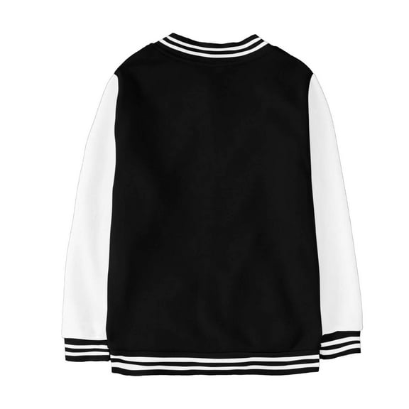 Fozruso Girls Cute Hooded Jacket 7-8 Years,Children's Trendy Casual Jacket Baseball Jacket Sports Cardigan Jacket Black