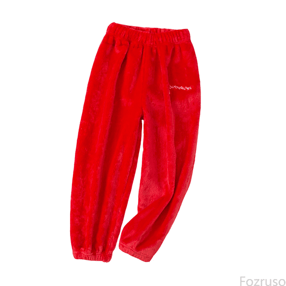Fozruso Girls Drawstring Pants Girls Pants Winter Flannel Sleepwear Loungewear Soft Bottoms For Toddlers And Kids Indoor Outdoor Comfort Wear Sizes 3-4 Years