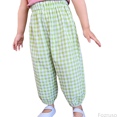 thumbnail image 1 of Fozruso Girls Drawstring Pants Toddler Toddler Girl Boy Classic Pants Plaid Elastic Jogger Gingham Long Pants Summer Fall Harem Pants Sizes 6-7 Years, 1 of 5