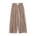 thumbnail image 1 of Fozruso Girls Drawstring Sweatpants Girls Casual Pants Wide Leg Palazzo Boho Summer Trousers For Toddler Kids Youth Comfortable Elastic Waist Lightweight Breathable Sizes 3-4 Years, 1 of 2