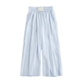 thumbnail image 1 of Fozruso Girls Drawstring Sweatpants Girls Casual Pants Wide Leg Palazzo Boho Summer Trousers For Toddler Kids Youth Comfortable Elastic Waist Lightweight Breathable Sizes 7-8 Years, 1 of 3