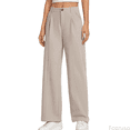 thumbnail image 1 of Fozruso Girls Drawstring Sweatpants Girls Dress Pants Wide Leg Pants For Girls Preppy Clothes Size 5 14 Years Sizes 5-6 Years, 1 of 5