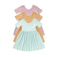 thumbnail image 1 of Fozruso Girls Dresses Baby Girls Summer Short Sleeve Dress Viscose Toddler Soft Casual Flowy Tiered,2-3 Years, 1 of 6