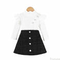 thumbnail image 1 of Fozruso Girls Dresses for School Elegant Girls Two Piece Outfit High Neck Sleeveless Top With Classic Short Skirt For Toddlers And Kids Fashion Wear Sizes 2-3 Years, 1 of 6