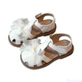 thumbnail image 1 of Fozruso Girls Fashion Sandals With Bow Design Adjustable Straps For Toddler Kids Casual Outdoor Spring Summer Fall,Sizes 26 Little Kid 5-6 Years(White), 1 of 7
