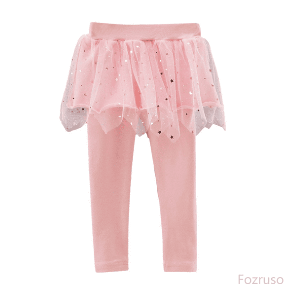 Fozruso Girls Casual Sweatpants Girls Leggings Toddler Pants Leggings For Girls School Tutu Kids Ruffle Skirt Pull On Warm Clothes Sizes 6 Years