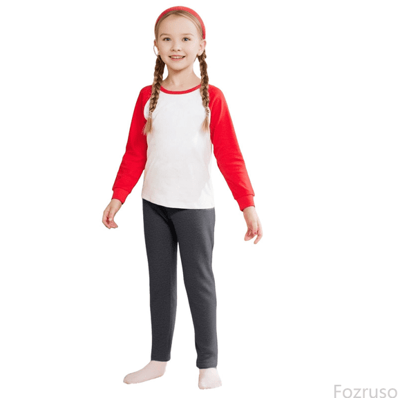 Fozruso Girls Fleece Pants Girls' Spring And Autumn Solid Color Woolen Warm Pants Sizes 18-24 Months