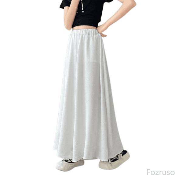Fozruso Girls Pants Kids Summer Wide Leg Palazzo Pants Pleated High Waisted Pants Sizes 8-9 Years