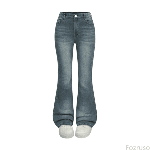 Fozruso Girls Pants Stretch Flare Jeans For Girls Comfortable Skinny Denim Pants Fashionable Teen Casual Wear Elastic Waist Soft Fabric Durable Stitching Sizes 6-7 Years