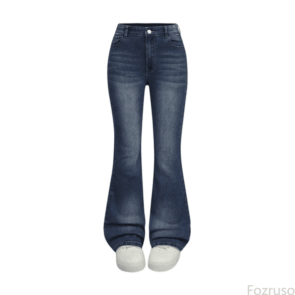 Fozruso Girls Pants Stretch Flare Jeans For Girls Comfortable Skinny Denim Pants Fashionable Teen Casual Wear Elastic Waist Soft Fabric Durable Stitching Sizes 6-7 Years