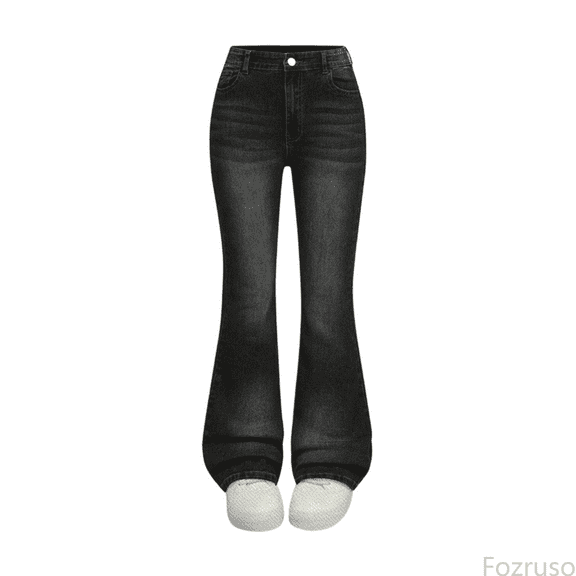 Fozruso Girls Pants Stretch Flare Jeans For Girls Comfortable Skinny Denim Pants Fashionable Teen Casual Wear Elastic Waist Soft Fabric Durable Stitching Sizes 6-7 Years