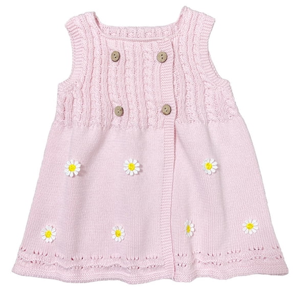 Fozruso Girls High Waist Dress Girls' Woolen Dress Girls' Knitted Cardigan Jacket Sweater Overcoat Mid Length Suitable For Spring And Autumn For 1 12 Years Old. Sizes 7-8 Years