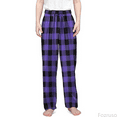 thumbnail image 1 of Fozruso Girls High Waisted Uniform Pants Boys Casual Plaid Pants Loose Elastic Waist Long Trousers Sizes 7-8 Years, 1 of 5