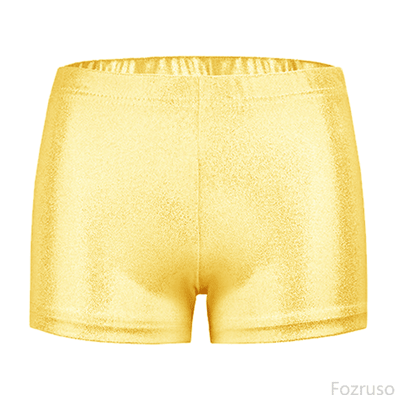 Fozruso Girls High Waisted Uniform Pants Toddler Girls Glitter Ballet Dance Shorts Bike Short Breathable Playgrounds Gymnastics Shorts Pants Sizes 3-4 Years