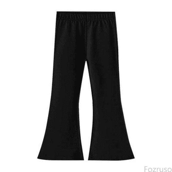 Fozruso Girls Jogger Sweatpants Bottoms Solid Color Wide Leg Pants Fashionable Casual Pants Sizes 4-5 Years