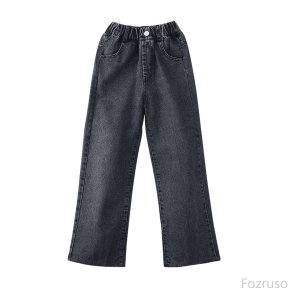 Fozruso Girls Jogger Sweatpants Girls Jeans Spring And Autumn Girls Big Thin Straight Leg Wide Leg Pants Winter Casual Loose Pants Sizes 10-11 Years