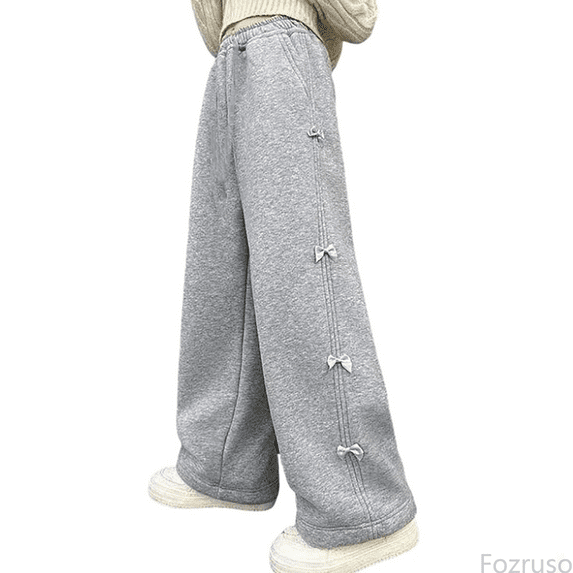 Fozruso Girls Jogger Sweatpants Winter Girls Lined Casual Jogger Pants With Wide Leg Design Warm Sweatpants For Big Kids And Teenagers Fashion Outerwear Sizes 4-5 Years