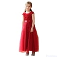 thumbnail image 1 of Fozruso Girls Lace Dresses Elegant Girls Formal Dress For Recital Pageant Performance Tutu Gown With Skirt And Sash Sizes 9-10 Years, 1 of 7