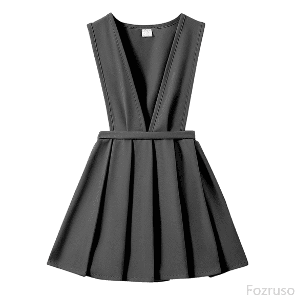 Fozruso Girls A Line Dress Girls Dresses For School Casual Wear Toddler Kids Pinafore Pleated Skirt With Adjustable Straps Comfortable Everyday Outfit Sizes 6-7 Years