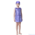 thumbnail image 1 of Fozruso Girls Long Sleeve Swimwear Two Piece With Rash Guard Swim Shirt And Board Shorts Sun UPF 50+ Swim For Beach Pool Two Piece Bikini Sets Sizes 7-8 Years, 1 of 6